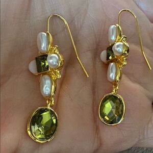 Elegant Green Drop Earrings